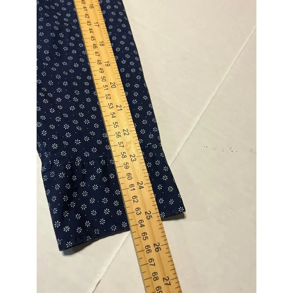 J. CREW Men's Secret Wash Shirt Classic Cotton Button Up Floral Blue Size Medium